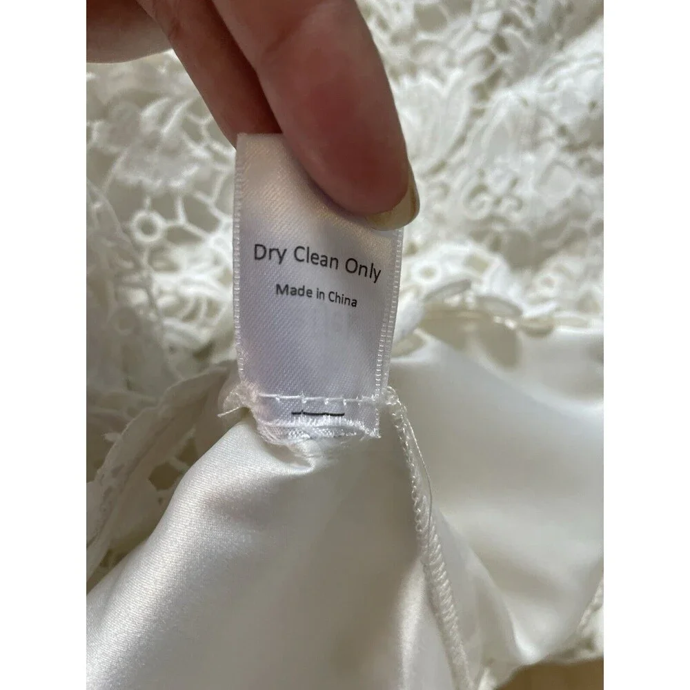Aijek Padua Embroidered Romper Size 3 White - Picture 13 of 13
